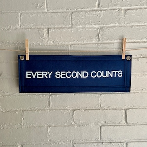 Every Second Counts Wool Felt Banner | The Bear | Kitchen or Restaurant Banner for Chef, Baker, Cook