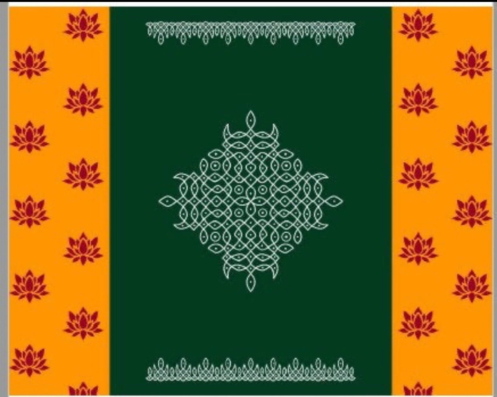 Red Kollam White Decoration Backdrop Cloth for Pooja Cloth for Etsy