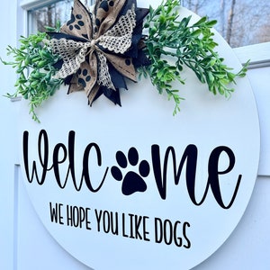 Zavothy Interchangeable Welcome Wreath Sign – Farmhouse Porch Decor With Dog-Themed Icons For Holidays (12x12 Inches) - View #4