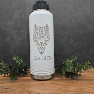 40oz Personalize Water Bottle Laser Engraved, Custom with Fliptop Lid - 40 oz Insulated Stainless Steel -  Coach Water Bottle - Wholesale