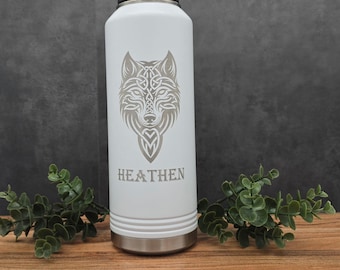 Laser Engraved 40oz Water Bottle, Personalized Insulated Stainless Steel