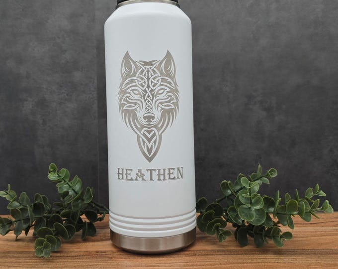Laser Engraved 40oz Water Bottle, Personalized Insulated Stainless Steel