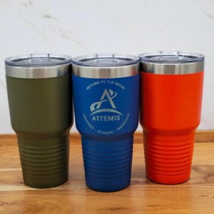 Custom 30oz Tumbler - Laser Engraved Company Logo -  Engraved Cup for Business - Personalized 30 oz Tumbler - 30 oz Insulated Stainless Cup
