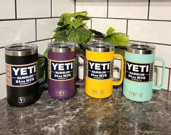 YETI 24oz Mug Personalize - with Handle - Custom Engraved YETI Cup - Laser Etched - Yeti Gift - Coffee Mug - 24 oz Company Logo Gift
