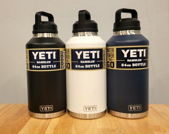 Custom Engraved YETI Water Bottle with Chug Cap - Personalized YETI 64 oz Water Bottle - Perfect gift for  Outdoorsman - Sports Water Bottle