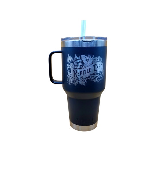 YETI Rambler 35oz Mug with Straw Lid REEF BLUE Tumbler To Go Cup