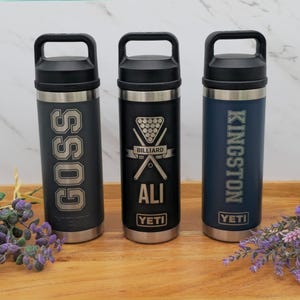 Custom Engraved YETI Water Bottle with Chug Cap - Personalized YETI 18 oz Water Bottle - Perfect gift for  Outdoorsman - Sports Water Bottle