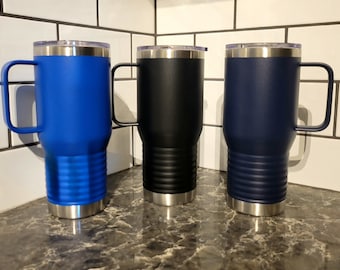 Personalized 20oz Coffee Mug, Laser Engraved Insulated Stainless Steel, Coach Gift