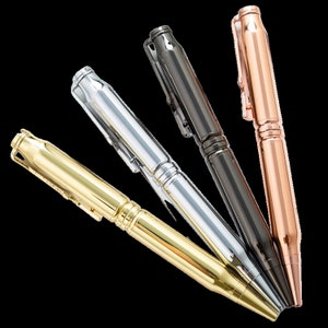 Personalized Bullet Shaped Pen - Custom Engraved Gift for Him  - Military Pen - Hunter Pen - Groomsmen Gift, Outdoorsman Gift