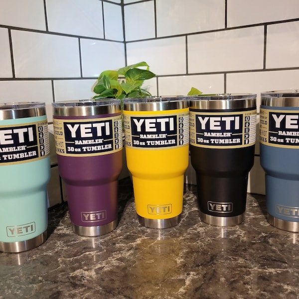 Yeti Tumbler Personalize 30oz - Custom Laser Engraving  - Custom Monogram -  with Magslide Lid - Compony Logo - 30 oz Coach Yeti Gift