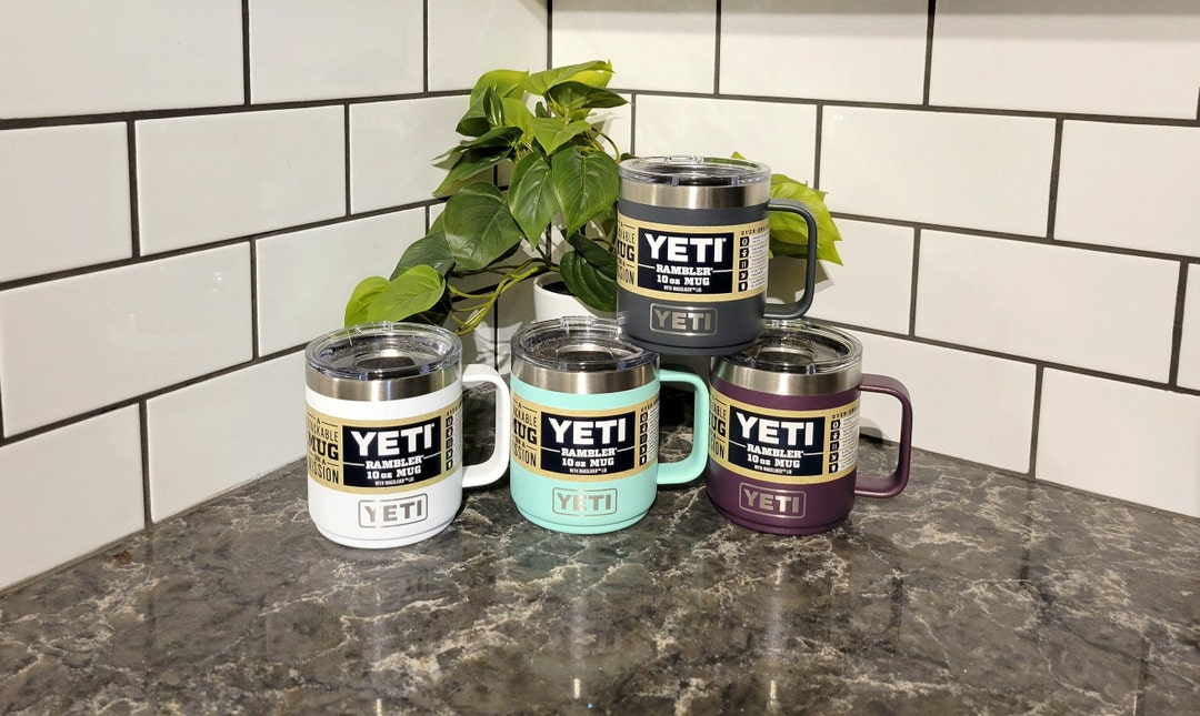 YETI 10oz Mug Personalize With Handle Custom Engraved YETI Cup Laser