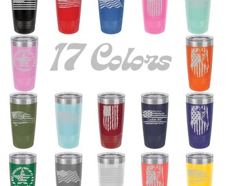 Laser Engraved US Flag Tumbler – Personalized Patriotic Gift, 20oz