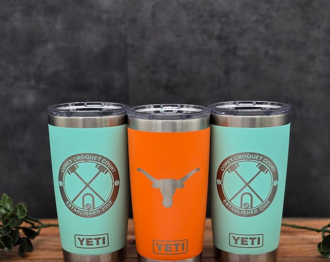 Custom Laser Engraved 20oz Yeti Tumbler - Personalized Gift