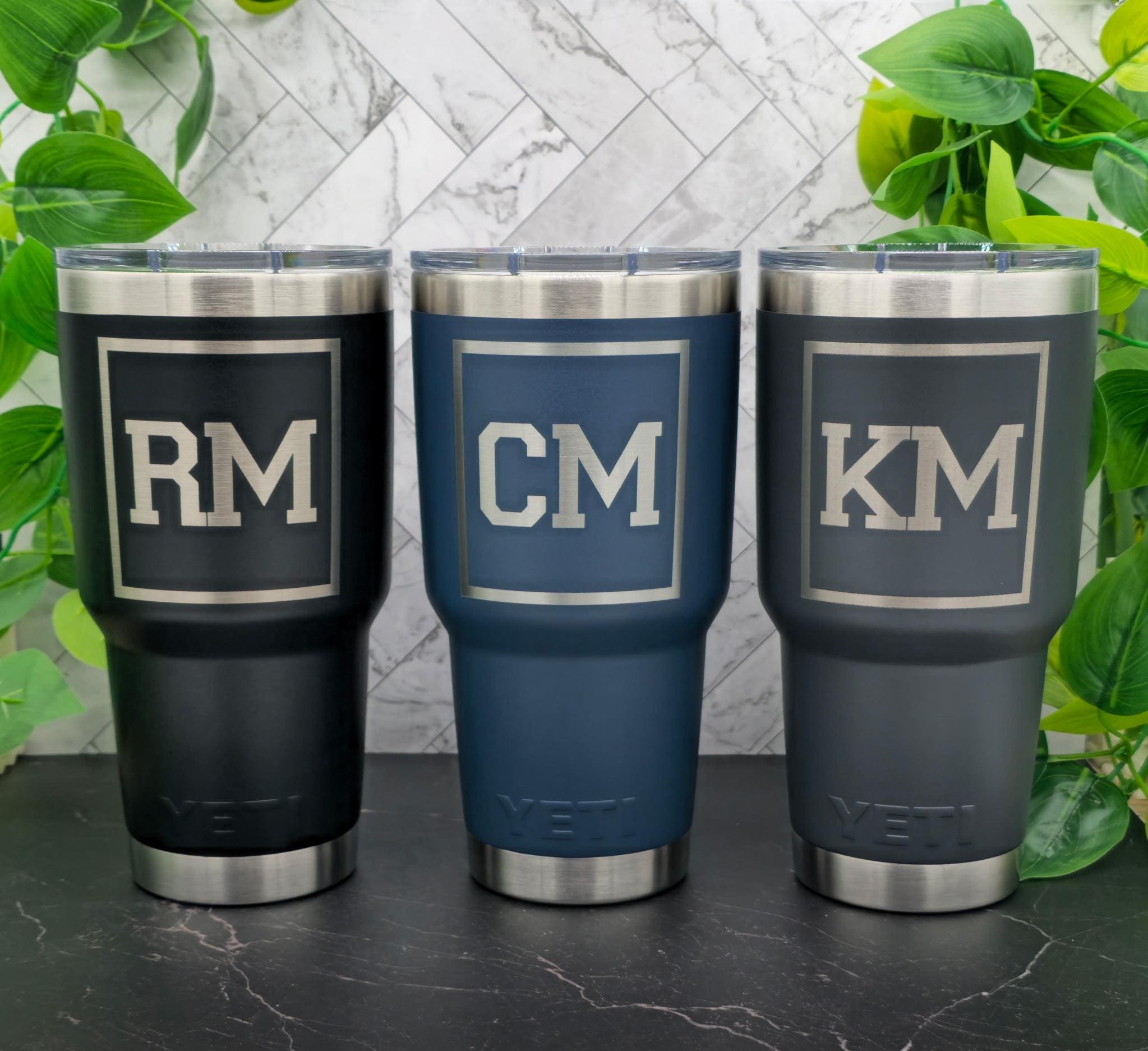 Yeti Tumbler Personalize 30oz - Custom Laser Engraving  - Custom Monogram -  with Magslide Lid - Compony Logo - 30 oz Coach Yeti Gift