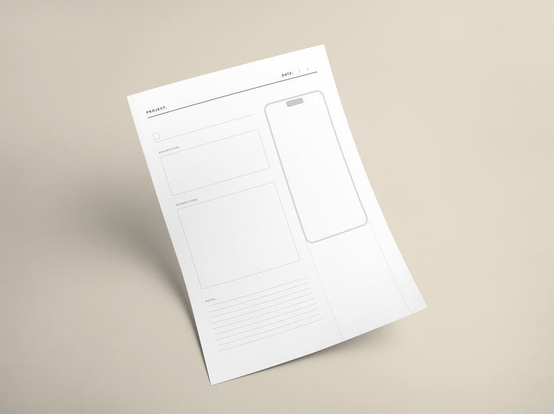 IPhone 14 App Design Worksheets - UX/UI Wireframes - Printable ...