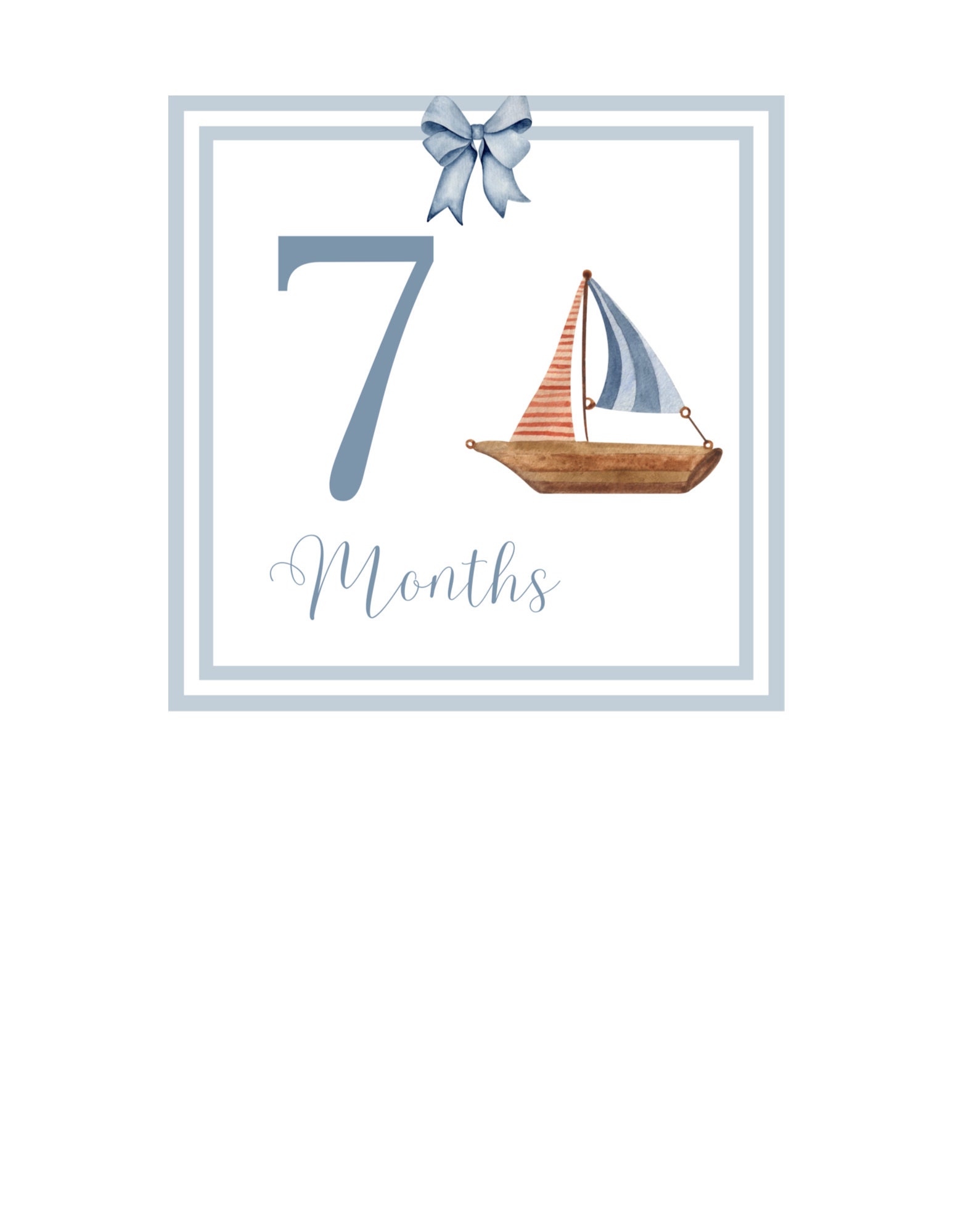 Classic Baby Boy Monthly Milestone Cards Digital Downloadable Printable ...