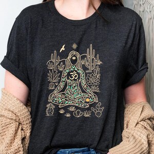 Third Eye Meditation Shirt: Desert Boho Yoga Tee - Mindfulness Gift