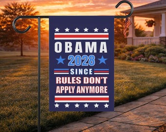 Obama 2028 Garden Flag: 2028 Rules Don't Apply Banner, Bring Back President Obama House Flag