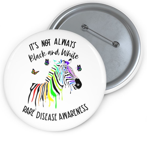 Rare Disease Zebra Button