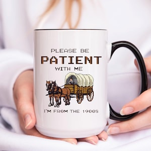 Lustige Akzent Kaffeetasse, Vintage 1900er Aufdruck, Urkomisches Geschenk Teetasse, Retro Humor Küchen Dekor, sarkastische Tasse, 11, 15oz
