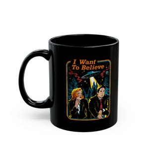 Alien Conspiracy Mug: UFO Believer Coffee Cup, Sci Fi Gift for X Files Fan, Paranormal Enthusiast image 2