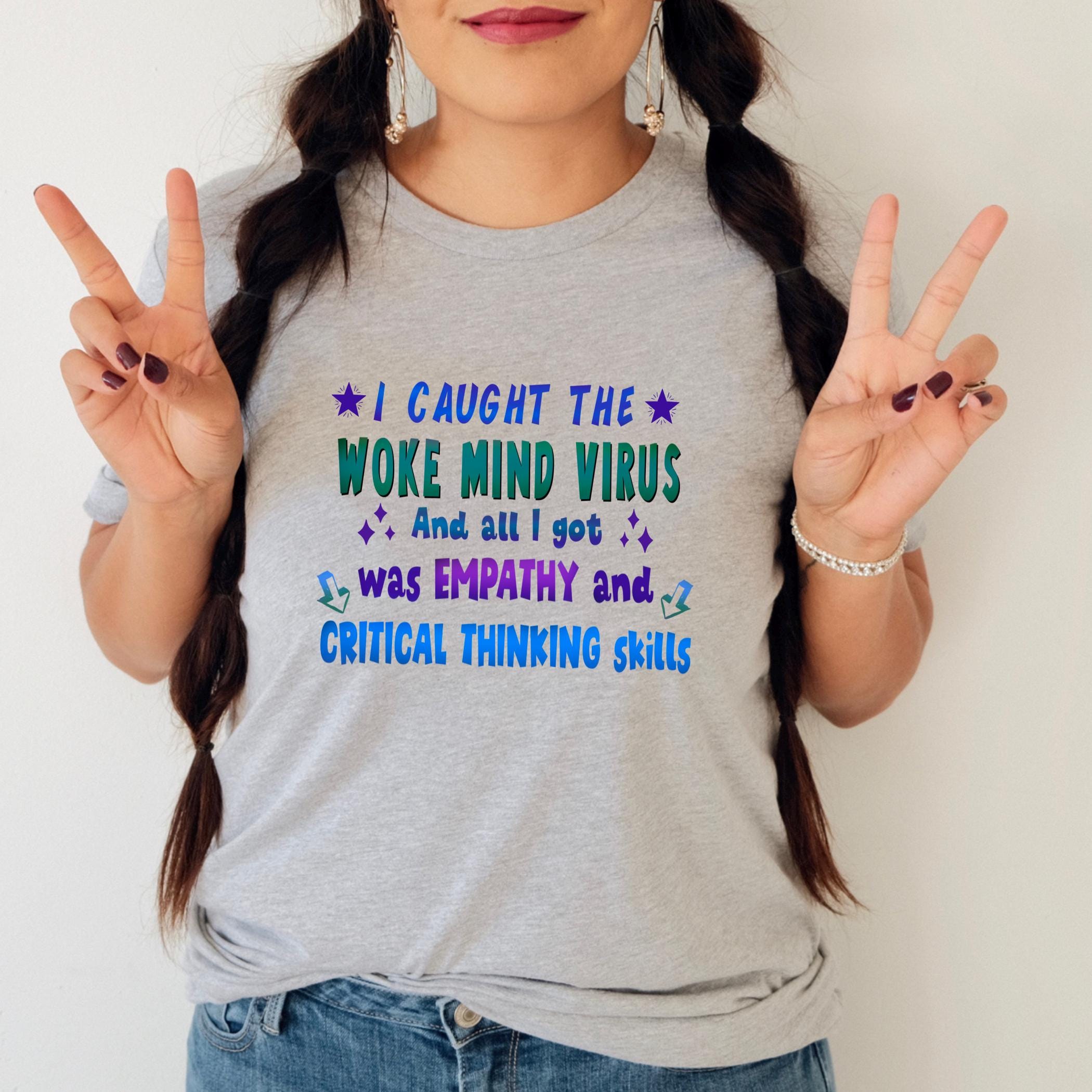 Woke Mind Virus Tee: Empathy and Critical Thinking T-shirt - Etsy