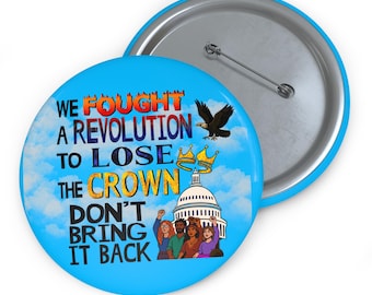 Keine Könige Knopf Anti-Monarchismus Aktivist Zahnrad Revolution Pin, politisches Demonstrationsabzeichen
