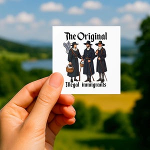 Originaler Einwanderer Aufkleber: Indigene Rechte, Einwanderungsrechte Aufkleber, Kolonisations Aufkleber