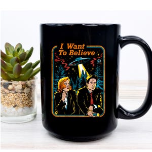 Alien Conspiracy Mug: UFO Believer Coffee Cup, Sci Fi Gift for X Files Fan, Paranormal Enthusiast