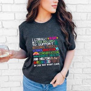 Tax Activism T-Shirt: Support National Parks, Education & Mental Health, Protest Tee, Progressive Values