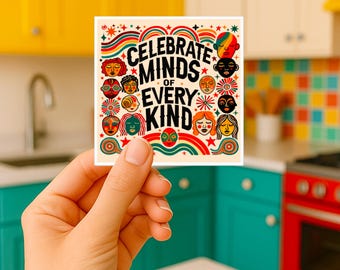 Neurodivergent Minds Sticker: Autism Sticker ADHD Awareness Inclusion Special Education Gift for Teacher