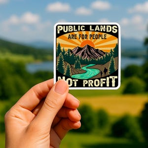 Public Lands Vinyl Sticker: Outdoor Adventure Decal, Wilderness Conservation