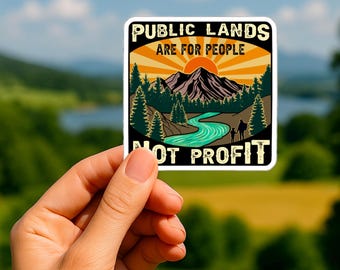 Public Lands Sticker: Outdoor Adventure Decal, Wilderness Conservation