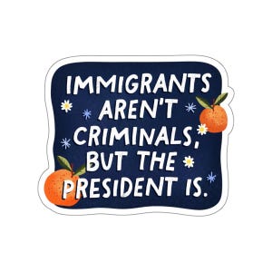 Sticker en vinyle Droits des immigrants : Art de protestation politique - Anti Trump