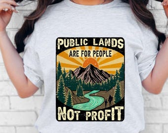 Public Lands T-Shirt Outdoor Adventure Shirt Hiking Apparel Support National Parks Tee
