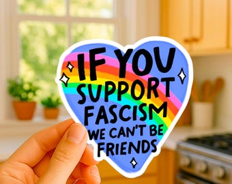 Anti Fascism Sticker: Political Statement Protest Art, Activist Design
