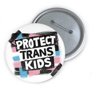 Skydda transbarn-knapp: Transgender Pride-knapp, HBTQ-stödknapp