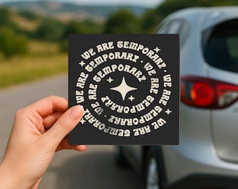 Imán para coche "Impermanencia", calcomanía espiritual, regalo inspirador, accesorios para coche, decoración artística budista.