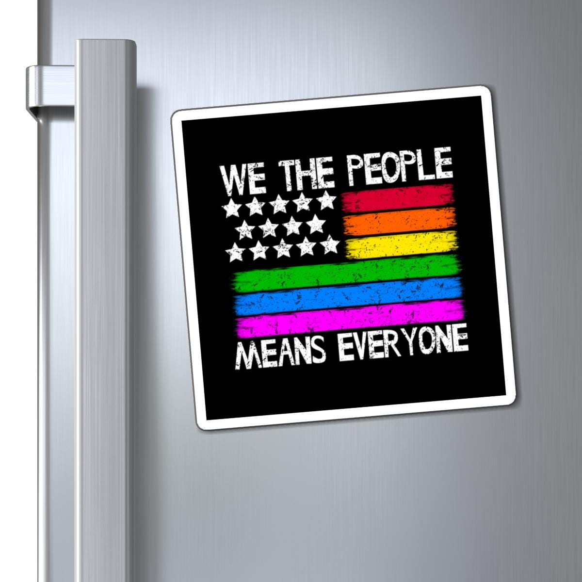 Social Justice Fridge Magnet, Diversity Equality Human Rights LGBTQ Magnet, LGBTQ Ally Decor, Activist Magnet, LGBTQ Ally Decor