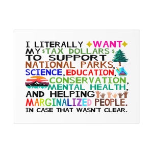 Protest Poster: Activism Art for Rallies, Tax Dollars Poster for Marches