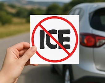 Adesivo magnetico per auto Stop ICE, adesivo magnetico anti ICE, cartello magnetico per la giustizia sociale, magnete per paraurti per protesta No ICE, adesivo per auto attivista