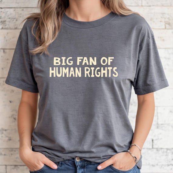 Human Rights Tee Big Fan Of Human Rights Tee Social Justice Activist Shirt Statement T Shirt Gift For Human Rights Advocate Equality Message