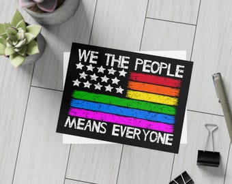 Pride Postcards We The People Means Everyone Post Card Bundle LGBTQ+ Equality & Activism Cards