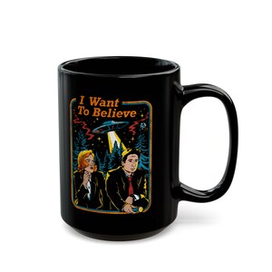 Alien Conspiracy Mug: UFO Believer Coffee Cup, Sci Fi Gift for X Files Fan, Paranormal Enthusiast 15oz