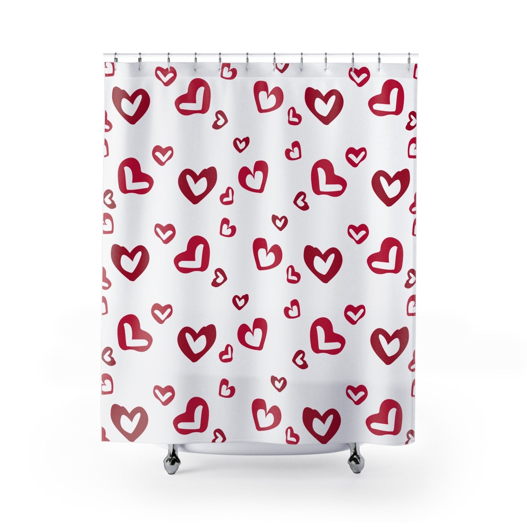 Love is in the Air Shower Curtains Pink and Whitr Shower Etsy