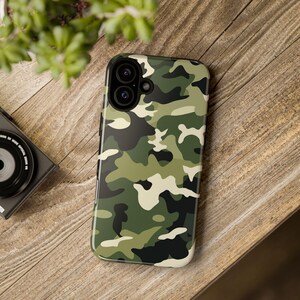 Camouflage Green Design Phone Case, iPhone Case, Samsung Case, Phone Accessory, Camouflage Pattern Tough Case