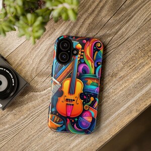 Rhythmic Hues Pattern iPhone Case, Protective Cover, Hard Shell, Unique Gift, Tech Accessory, Tough Phone Case, Music Lovers Gift, Samsung