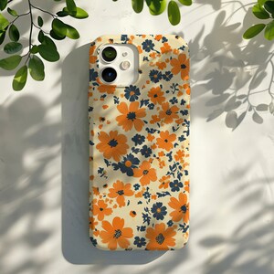Funda para teléfono con flores de otoño Boohoo, funda floral para teléfono, funda resistente para iPhone otoñal, funda protectora para Samsung, funda resistente para teléfono