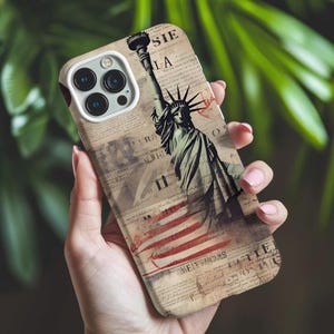 Vintage New York Design, Tough Phone Case for iPhone and Samsung, Protective Cover, Unique Gift Idea, Urban City Theme, Retro
