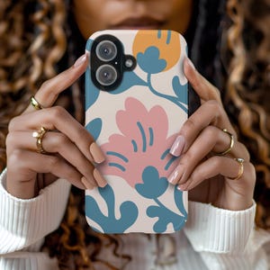 Vibrant Floral Design, Protective Tough Case for iPhone, Samsung, GoogleGifts , Gift for Her, Soft Pastel Flower Pattern